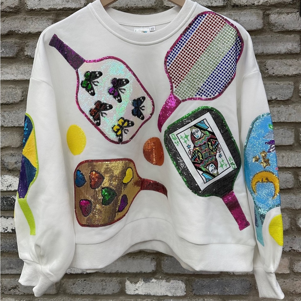 Queen of sparkles pickleball sweatshirt